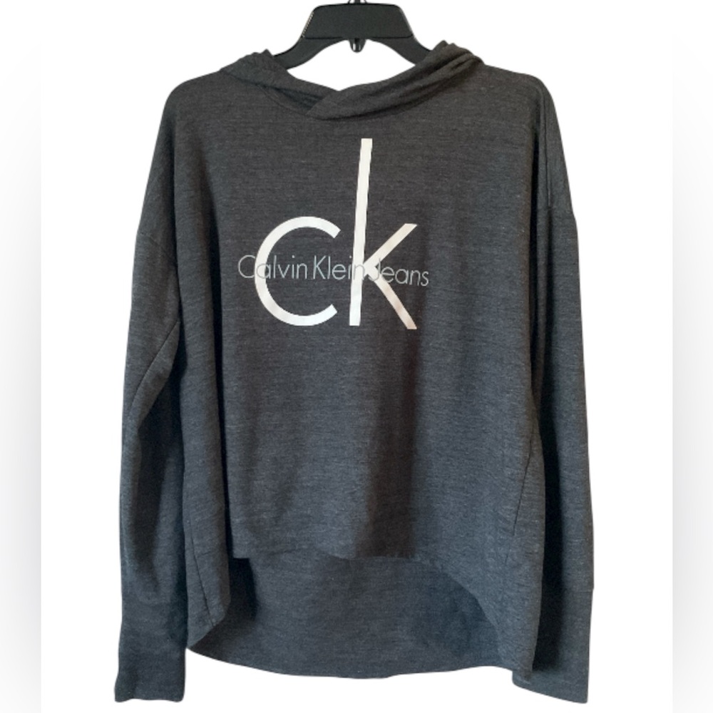 Calvin Klein Charcoal Hoodie with Logo